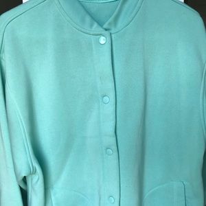 Oversized aqua colored coat/sweater